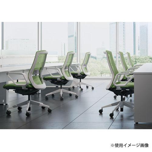 組立設置無料  内田洋行 セレッツァ オフィスチェア ホワイトフレーム ホワイト脚 L型肘 ランバーサポートなし ワークチェア 事務椅子 SA-310M-WS 5-356-213の画像
