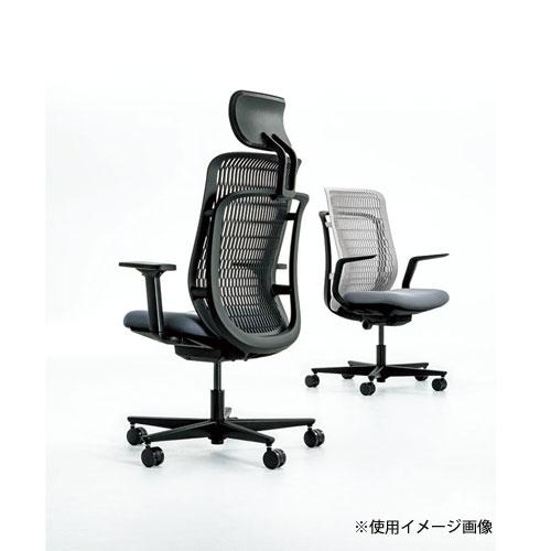 組立設置無料  内田洋行 エージェイチェア2 オフィスチェア ブラック L型肘 ナイロンキャスター 会議用チェア 事務椅子 オフィス AJ2A-310BK PA 5-372-111の画像