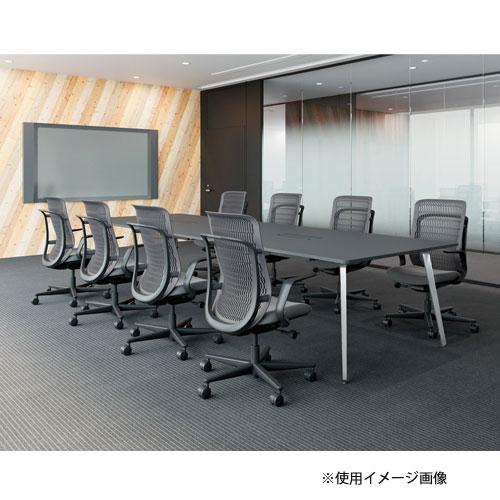 組立設置無料  内田洋行 エージェイチェア2 オフィスチェア ブラック 肘なし ヘッドレスト ウレタンキャスター 事務椅子 オフィス AJ2A-501BK-N PU 5-372-503の画像