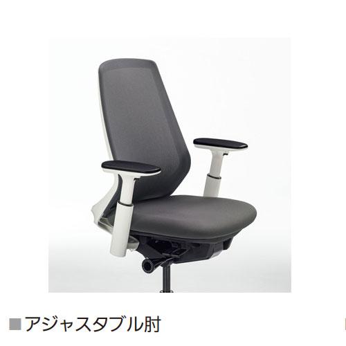 組立設置無料  内田洋行 ニンバス オフィスチェア ブラックフレーム ミドルバック アジャスタブル肘 ウレタンキャスター ハイチェア NA-530BPAA-PU 5-374-132の画像