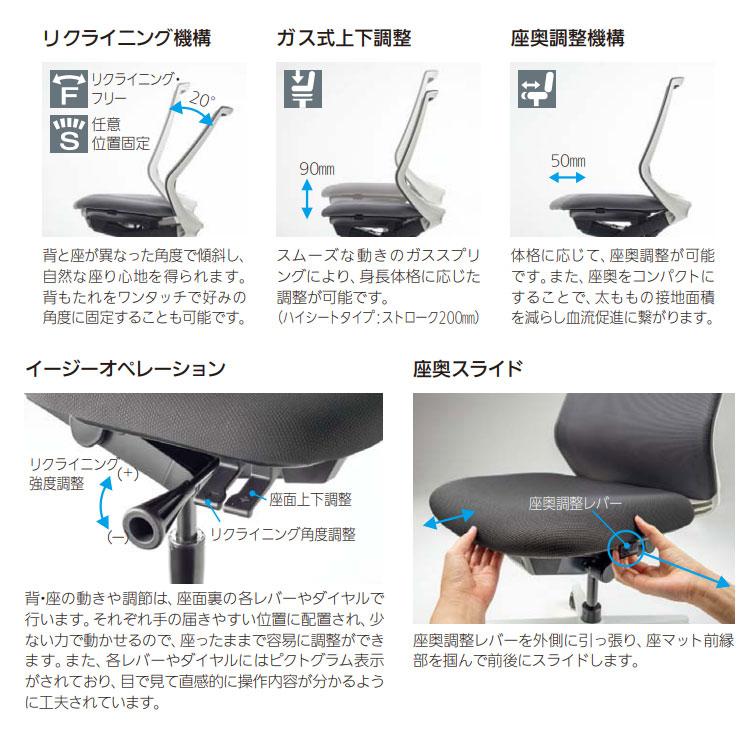 組立設置無料  内田洋行 ニンバス オフィスチェア ホワイトフレーム ハイバック 肘なし ナイロンキャスター ハイチェア 椅子 国産 NA-700WPAL-PAH 5-374-403の画像