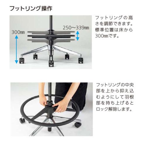 組立設置無料  内田洋行 ニンバス オフィスチェア ホワイトフレーム ハイバック アジャスタブル肘 ウレタンキャスター ハイチェア NA-730WPAA-PUHL 5-374-438の画像