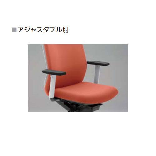 組立設置無料 内田洋行 クレネ オフィスチェア ミドルバック ブラックシェル アジャスタブル肘 ナイロンキャスター 布張り 日本製 KA-130BBA1 PA 5-377-131_4