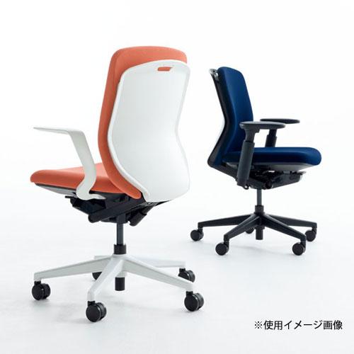 組立設置無料  内田洋行 クレネ オフィスチェア ハイバック ブラックシェル アジャスタブル肘 ナイロンキャスター 布張り 日本製 KA-330BBA1 PA 5-377-231の画像