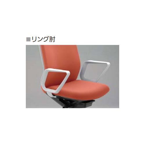 組立設置無料  内田洋行 クレネ オフィスチェア ハイバック ホワイトシェル リング肘 ウレタンキャスター 布張り 作業チェア 日本製 KA-320WWRA PU 5-377-422の画像