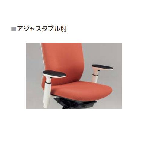 組立設置無料 内田洋行 クレネ オフィスチェア ハイバック ホワイトシェル アジャスタブル肘 ナイロンキャスター 布張り 日本製 KA-340WWA3 PA 5-377-441_4