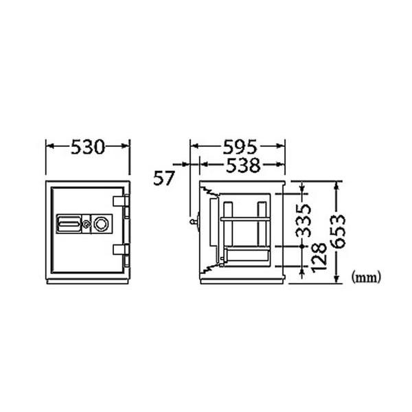 未着用品 送料無料 耐火金庫 CSG-65ER 解錠履歴保存 エーコー 防盗