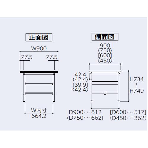 法人送料無料  作業台 山金工業 ヤマテック 中間棚付き 幅900×奥行900×高さ740mm ワークテーブル 作業テーブル ワークデスク 作業机 作業場 SUP-990F-WWの画像
