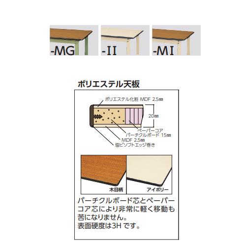 法人送料無料  作業台 山金工業 ヤマテック 幅1800×奥行600×高さ900mm ポリエステル天板 ワークテーブル 立ち作業テーブル 作業場 工場 日本製 SWPH-1860の画像