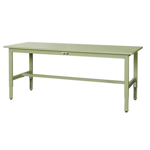 法人送料無料  作業台 山金工業 ヤマテック 幅1800×奥行750×高さ600〜900mm スチール天板 ワークテーブル 作業テーブル 机 作業場 工場 日本製 SWSA-1875の画像