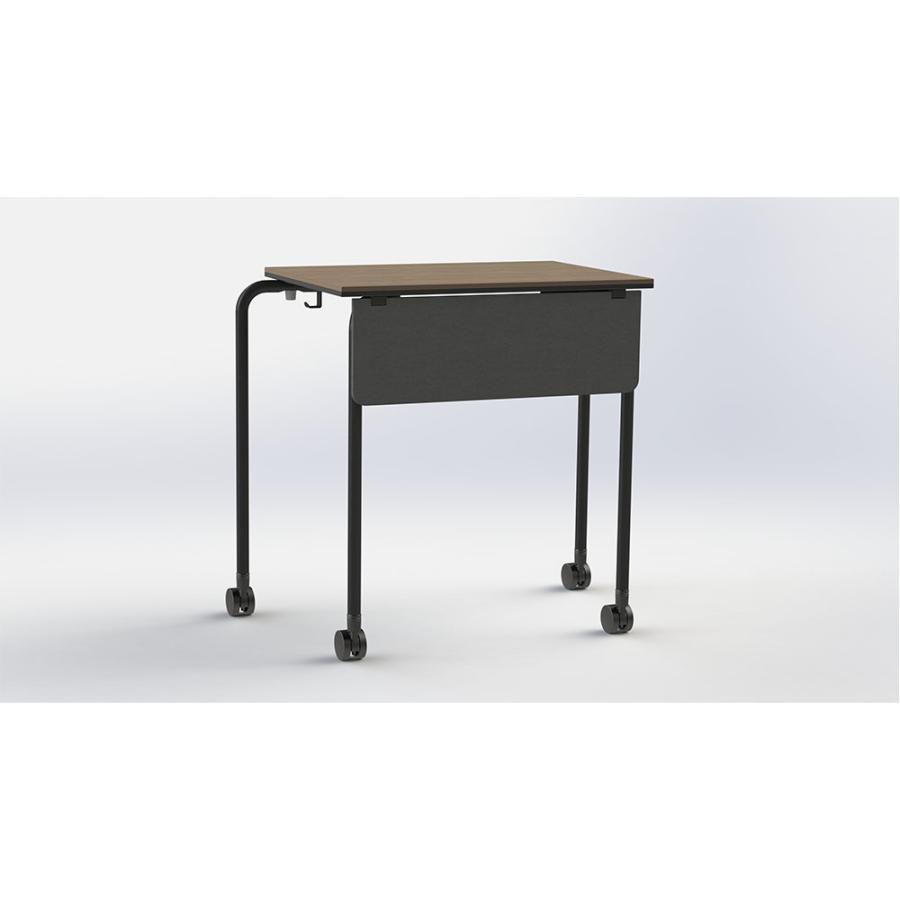 法人限定  パーソナルテーブル 幅650×奥行450×高さ720mm 幕板あり ワークテーブル オフィステーブル 会議テーブル 作業テーブル キャスター付 TSR-6545-PDGの画像