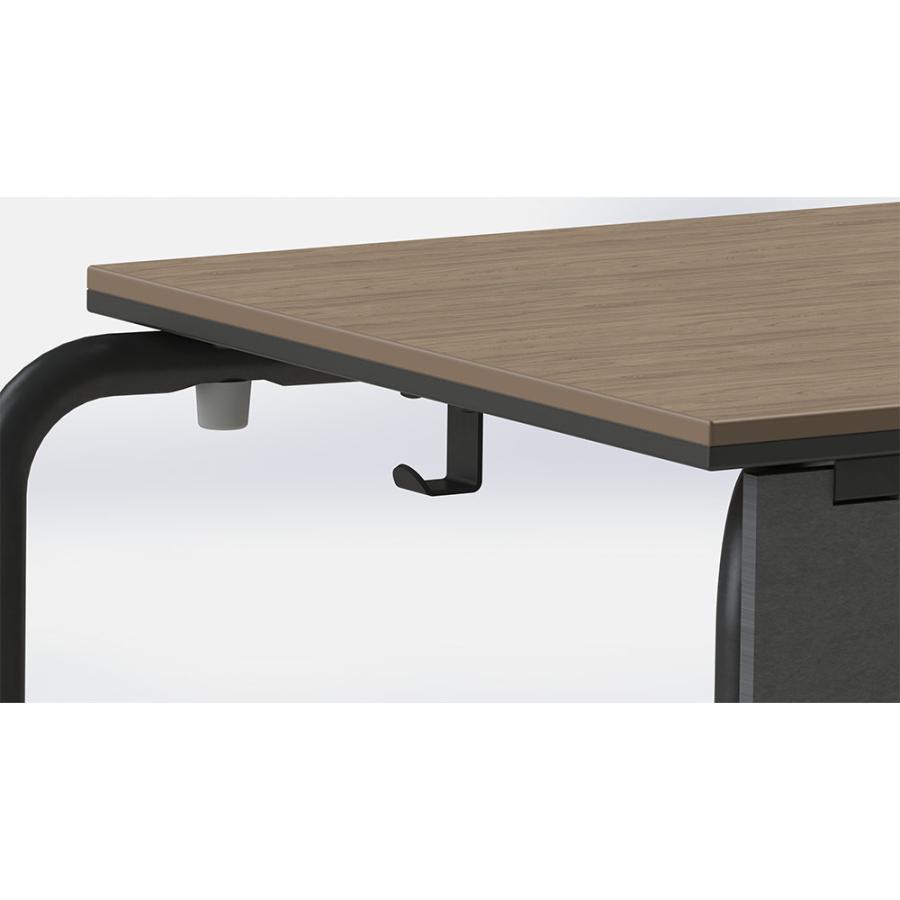 法人限定  パーソナルテーブル 幅650×奥行450×高さ720mm 幕板あり ワークテーブル オフィステーブル 会議テーブル 作業テーブル キャスター付 TSR-6545-PDGの画像