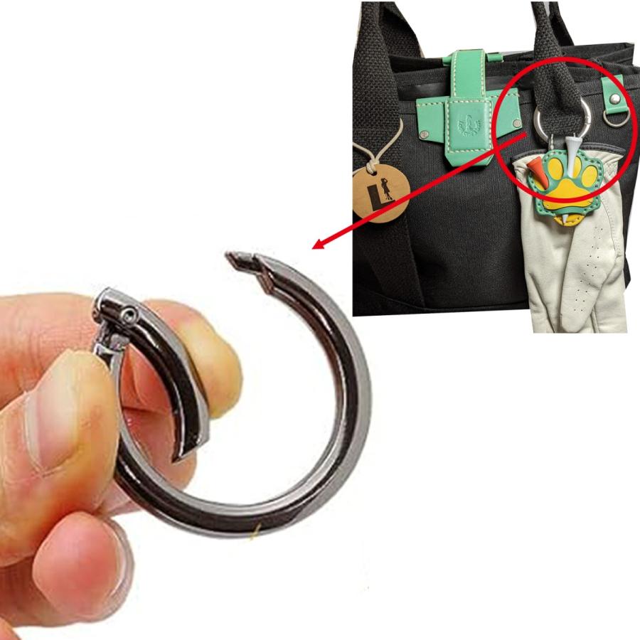 ティークリップ 肉球型 本革 手縫い  日本製 4本収納 強力マグネット内蔵 カラビナリング付 ポケット内の汚れやティーの紛失破損防止  グローブ収納 送料無料 | ブランド登録なし | 16