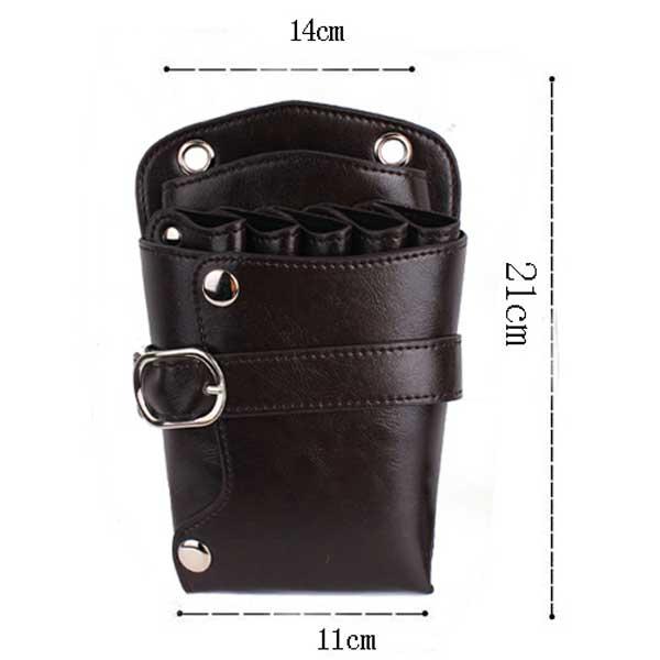 シザーケース 美容師 5丁 おしゃれ P Uレザー トリマー シザーバッグ