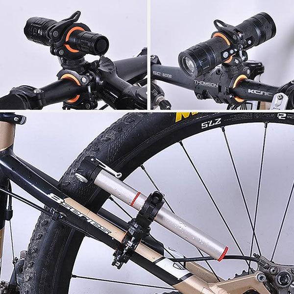 自転車ライトホルダー ブラケット 懐中電灯 空気入れ 固定 便利グッズ 自転車 サイクリングライト クリップ 送料無料 1q Bike Lighthol ロールショップ 通販 Yahoo ショッピング