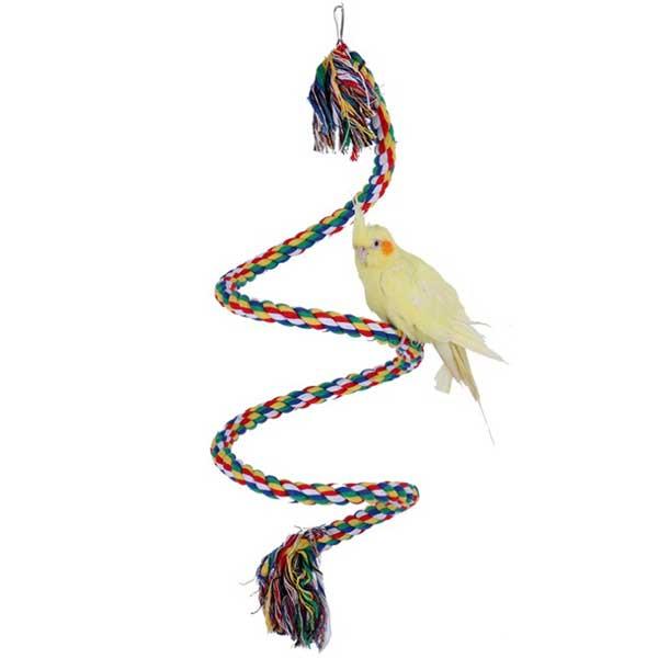 インコ ロープ 1m おもちゃ 止まり木 パーチ バードアスレチック