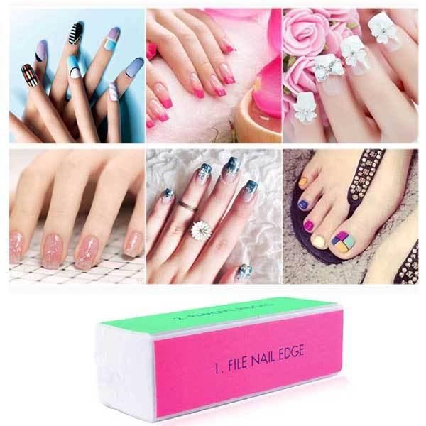 爪磨き ブロックバッファー 3個セット 爪やすり 4面 ネイルケア 艶出し