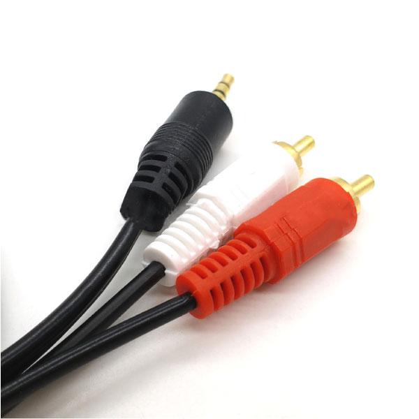 オーディオケーブル 1.5m 3.5mm ステレオミニプラグ to RCA 赤 白 変換