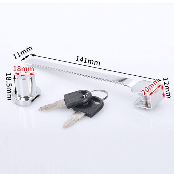 スライドロック 鍵 後付け ガラス ショーケース 引き違い扉 防犯 盗難