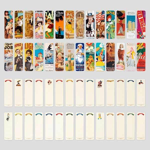 しおり 28枚 セット おしゃれ かわいい ブックマーク 紙 アメリカン