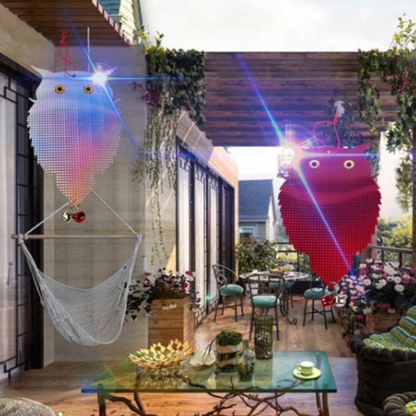 鳥よけ フクロウ 鳥よけグッズ 2個セット 鳩よけ カラス カラス撃退 光