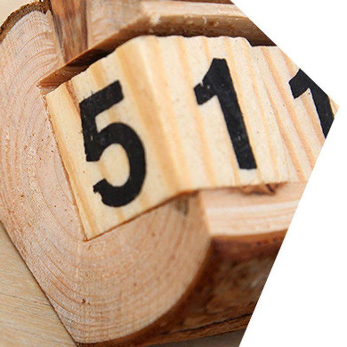 日めくり カレンダー 木製 万年カレンダー 卓上 アンティーク風 職人