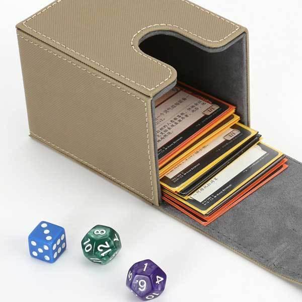 爆買] デッキケース トレカケース 縦入れ マグネット PU レザー 100枚