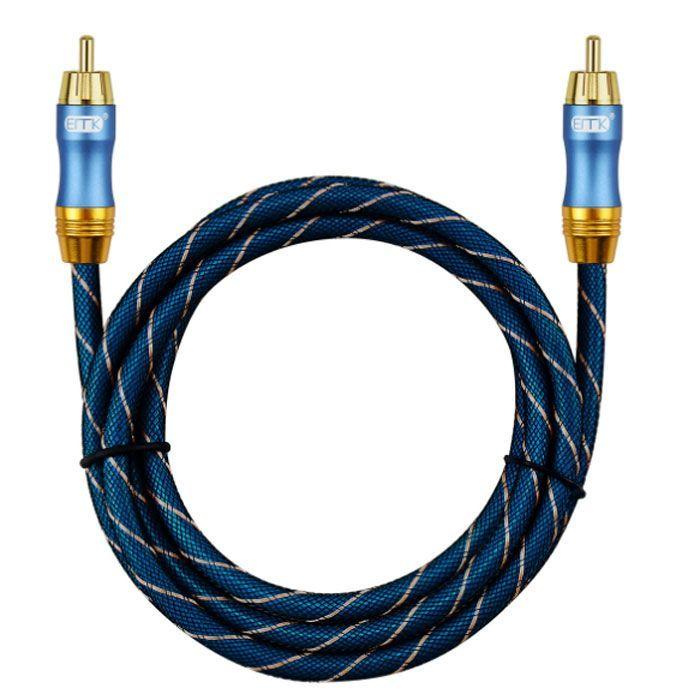 デジタル同軸ケーブル サブウーファー RCAオスRCAオス デュアルシールド ホームシアター HDTV サブウーファー DVDプレーヤー 金