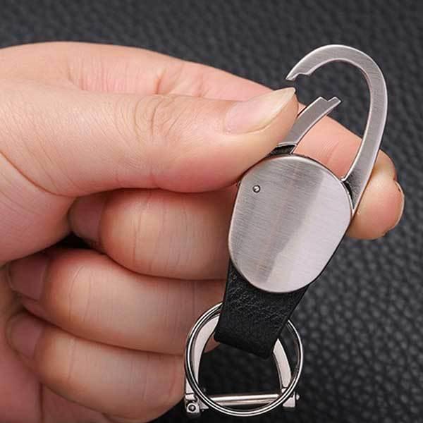 キーホルダー おしゃれ 金具 メンズ ダブルリング 紛失防止 レディース