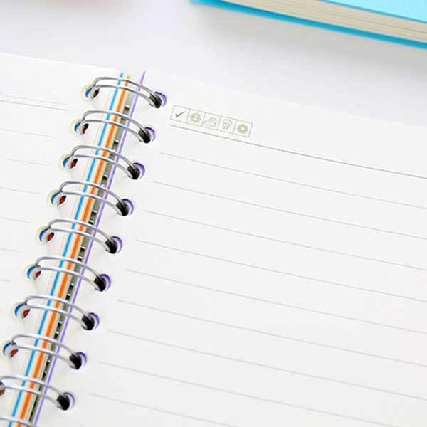 全4カラー】A5 リングノート 横罫 120枚 ノートブック メモ帳 手帳