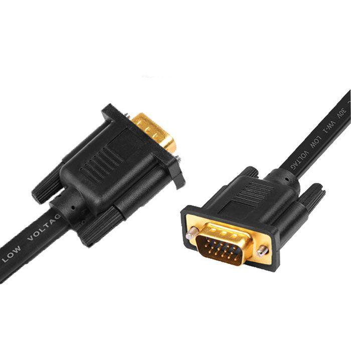 VGAケーブル D-Sub 15pin オス-オス 超薄型 フラットデザイン 1.5m VGA