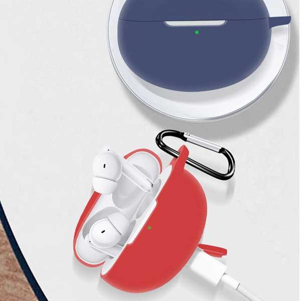 OPPO Enco Free2 ケース シリコン カバー カラビナ付き 保護ケース 耐