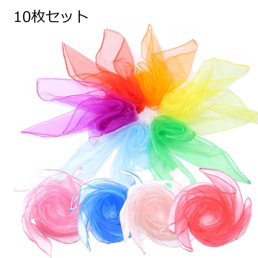 Amazon.co.jp: リトミックスカーフ10色10枚セットモンテッソーリ知育 