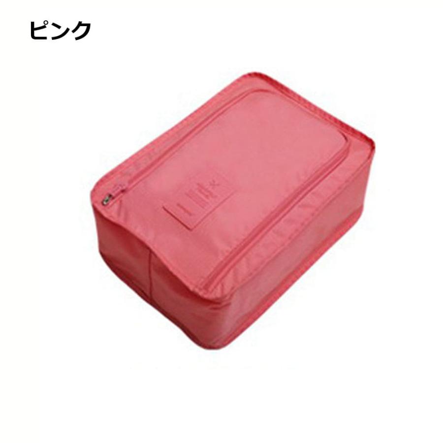 シューズケース おしゃれ 靴入れ 2足収納可 仕切り付き シューズバッグ