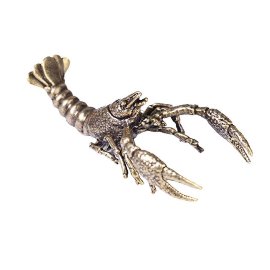 ロブスター 置物 ザリガニ オブジェ アンティーク風 金属製 インテリア