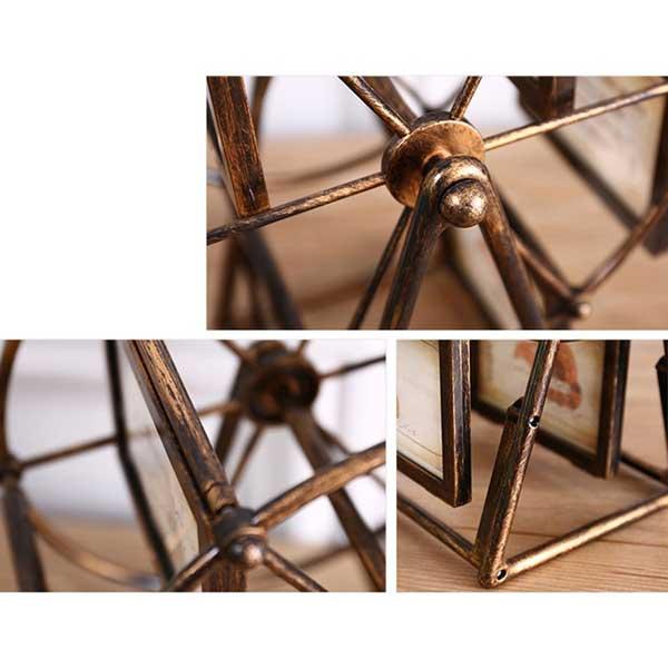 フォトフレーム 観覧車 アンティーク 12枚収納 写真立て おしゃれ 回転