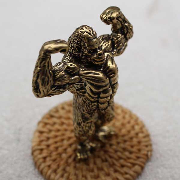 爆買 ゴリラ 置物 オブジェ 動物 オーナメント ボディビル マッスル 2