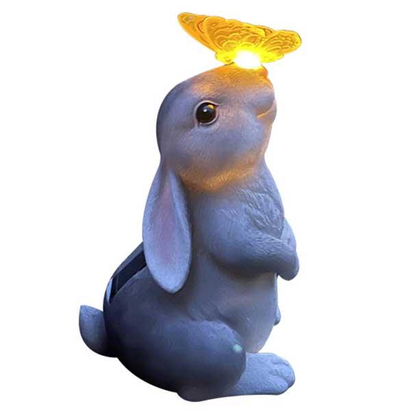ソーラーライト 屋外 庭 玄関 led LED ソーラー 電池不要 ガーデンライト ウサギの形 ラビット ウサギ うさぎ 兎 蝶 防水 センサ...｜lool-shop｜09