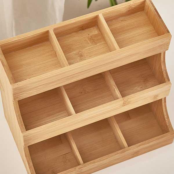 ティーバッグ 収納ケース 木製 3段 ボックス 紅茶 キッチン収納 
