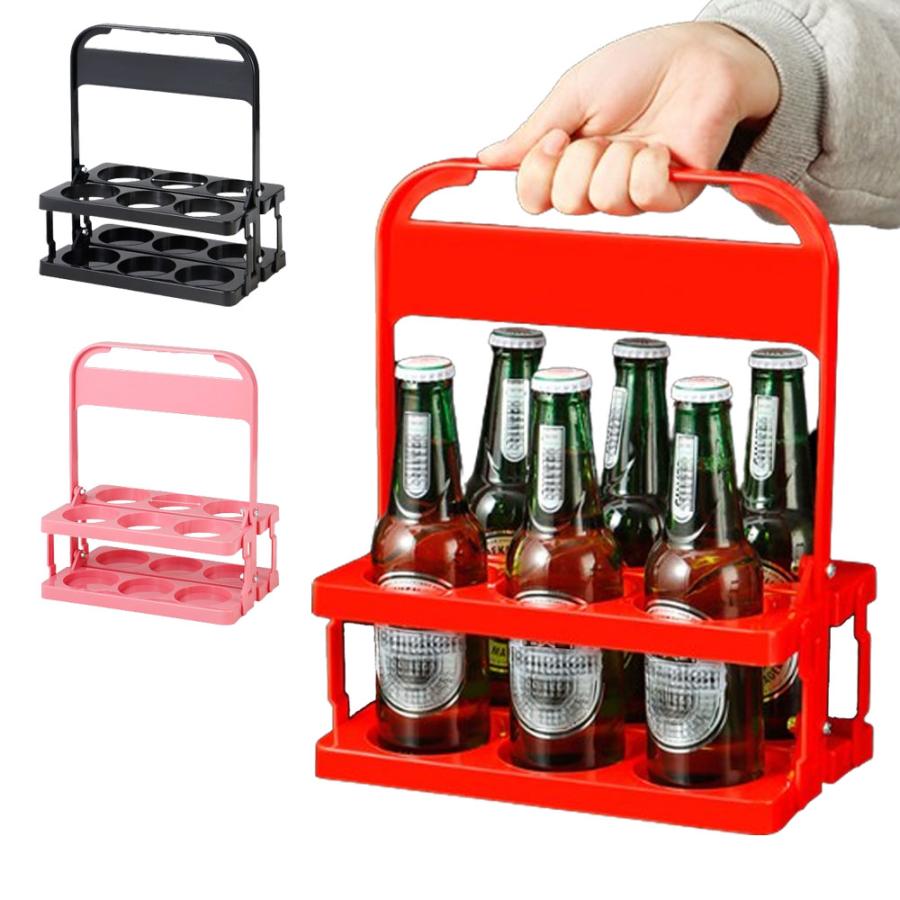 ボトルキャリア　ビールキャリー　ワインポーター　　ボトルキャリー ボトルキャリア 6本 収納 折りたたみ ビール ボトル キャリー