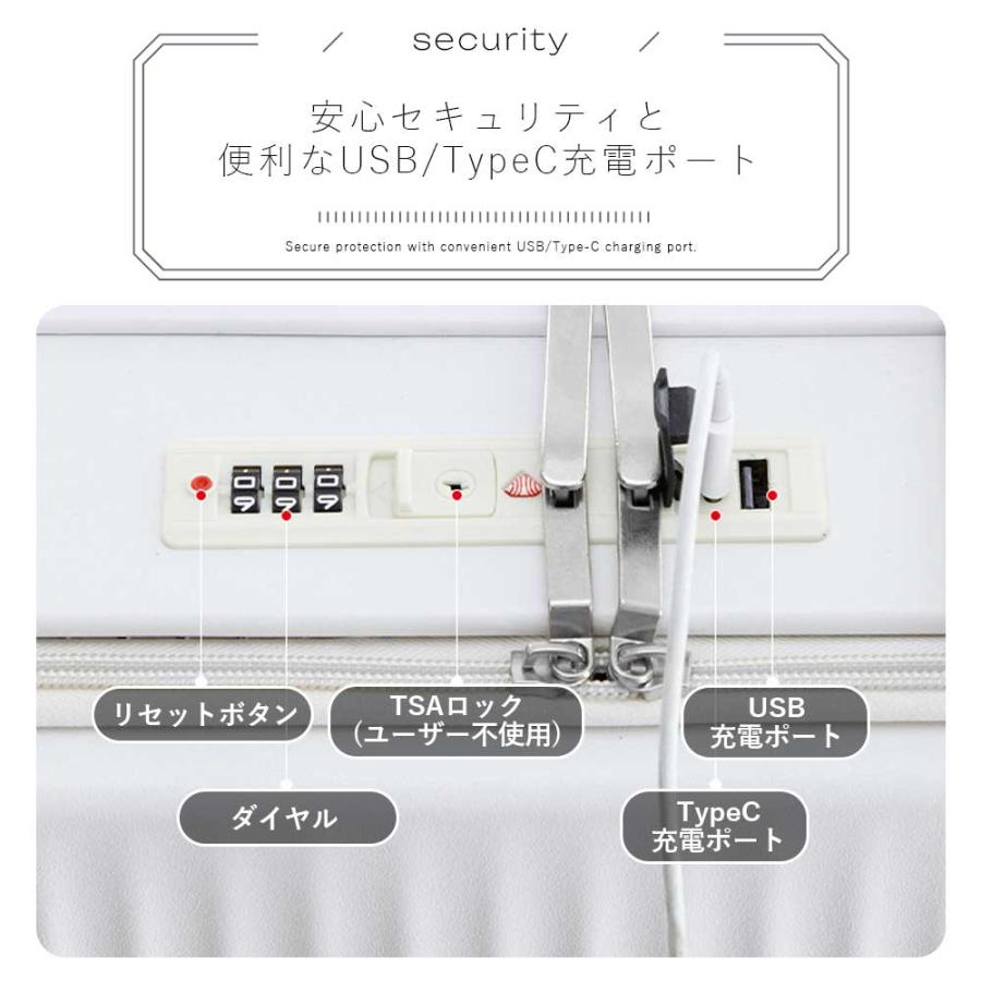 スーツケース 機内持ち込み Sサイズ 軽量 フロントオープン ドリンクホルダー スマホスタンド 充電ポート キャリーケースの画像