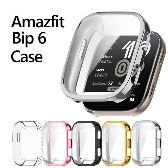 Amazfit Bip 6 ケース カバー メッキ クリア 液晶保護 フィルム一体型 アマズフィット ビップ6 保護ケース（Yahoo!・ロールショップ）