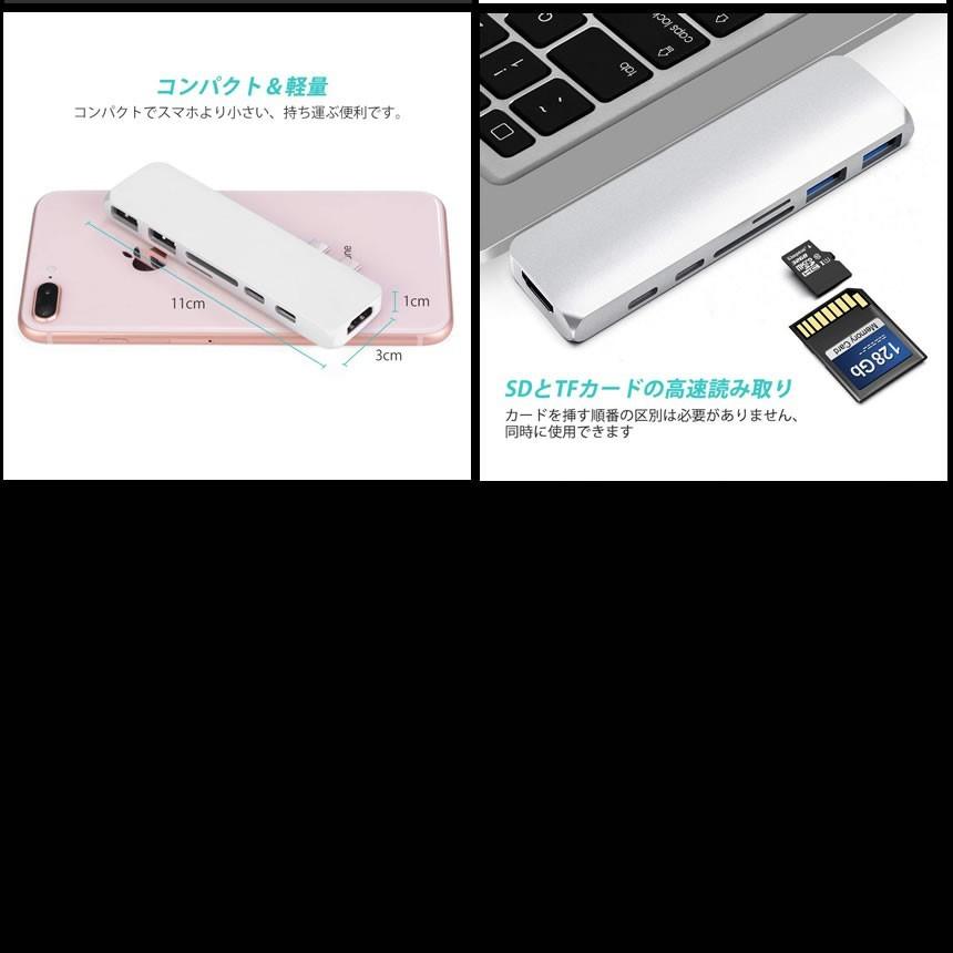 マック専用7in1ハブ USB C ハブ Type-c Hub MacBook Pro 3ポート 4K HDMIポート 送料無料｜lool-shop｜04