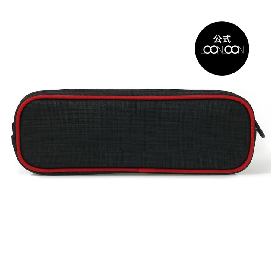 LOONLOON 260 レイニー ペンケース ブラック 大容量 おしゃれ シンプル