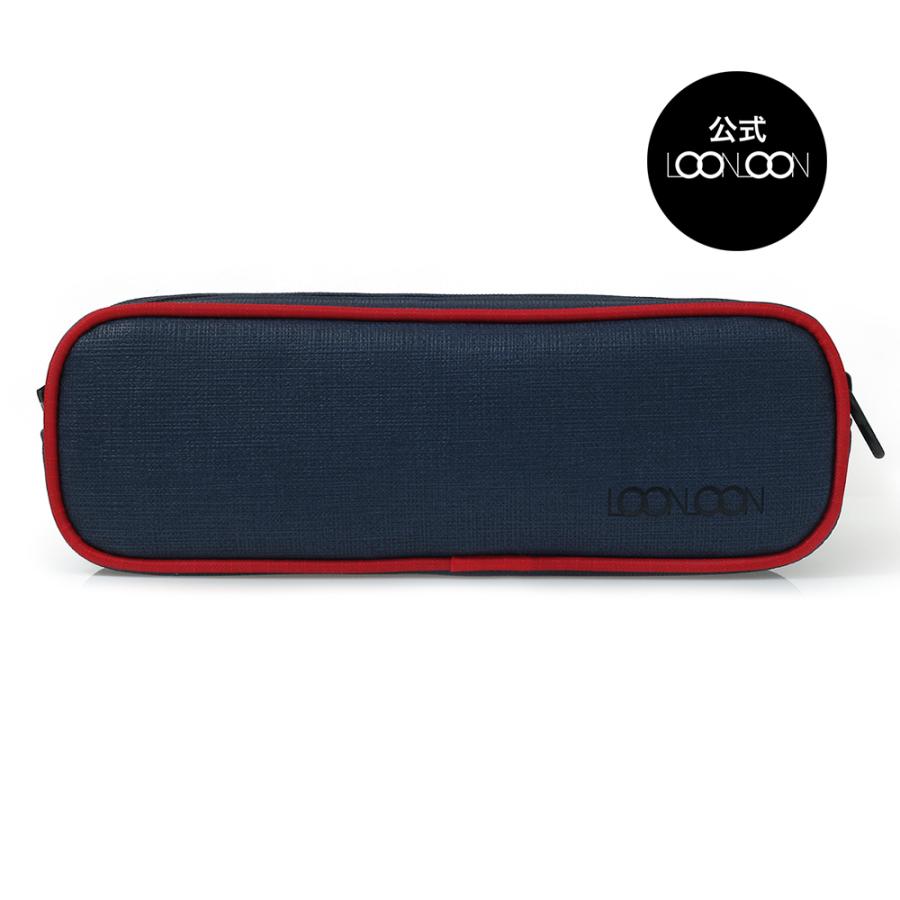 LOONLOON 260 レイニー ペンケース ネイビー 大容量 おしゃれ シンプル
