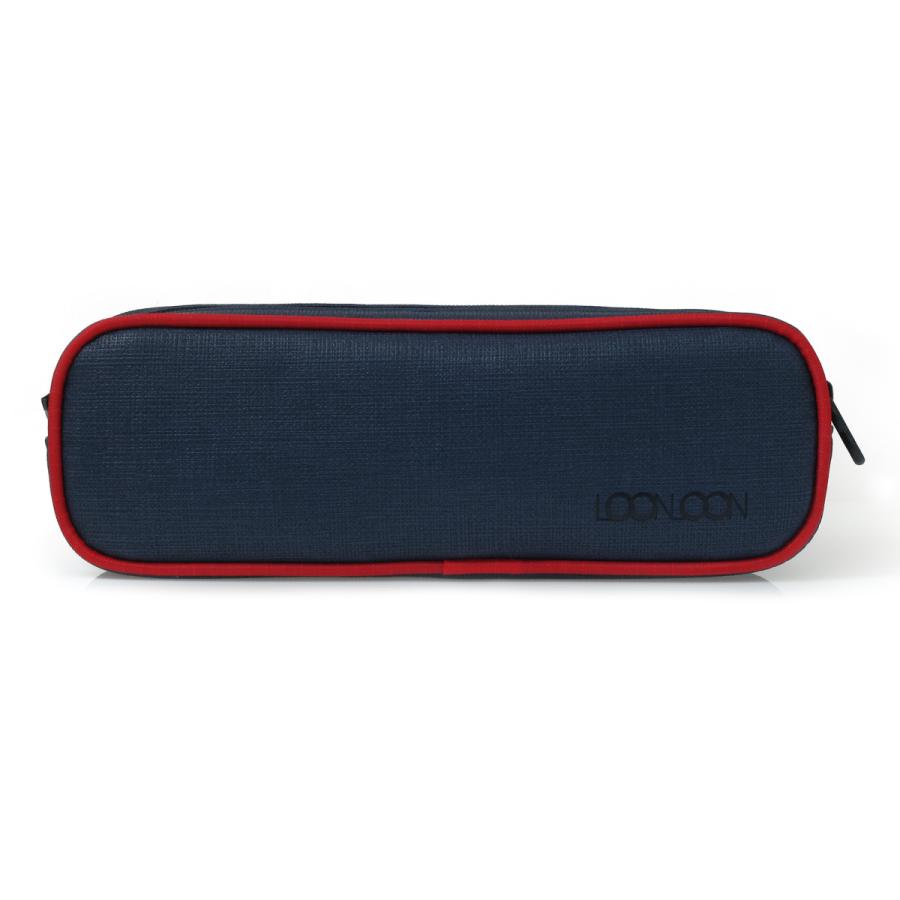 LOONLOON 260 レイニー ペンケース ネイビー 大容量 おしゃれ シンプル