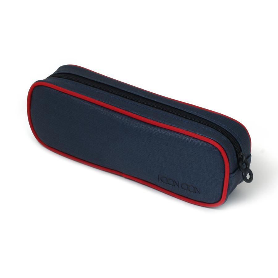 LOONLOON 260 レイニー ペンケース ネイビー 大容量 おしゃれ シンプル