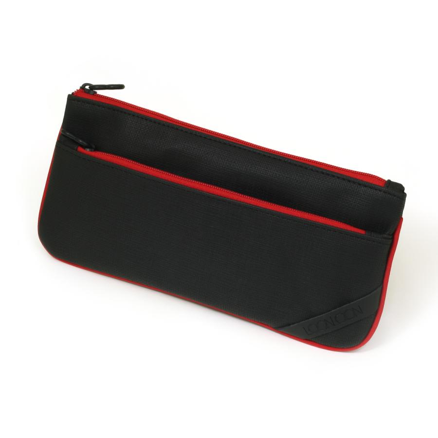 X JAPAN ペンケース 黒・赤 LOONLOON 360 レイニー ペンケース ブラック シンプル ガジェット収納