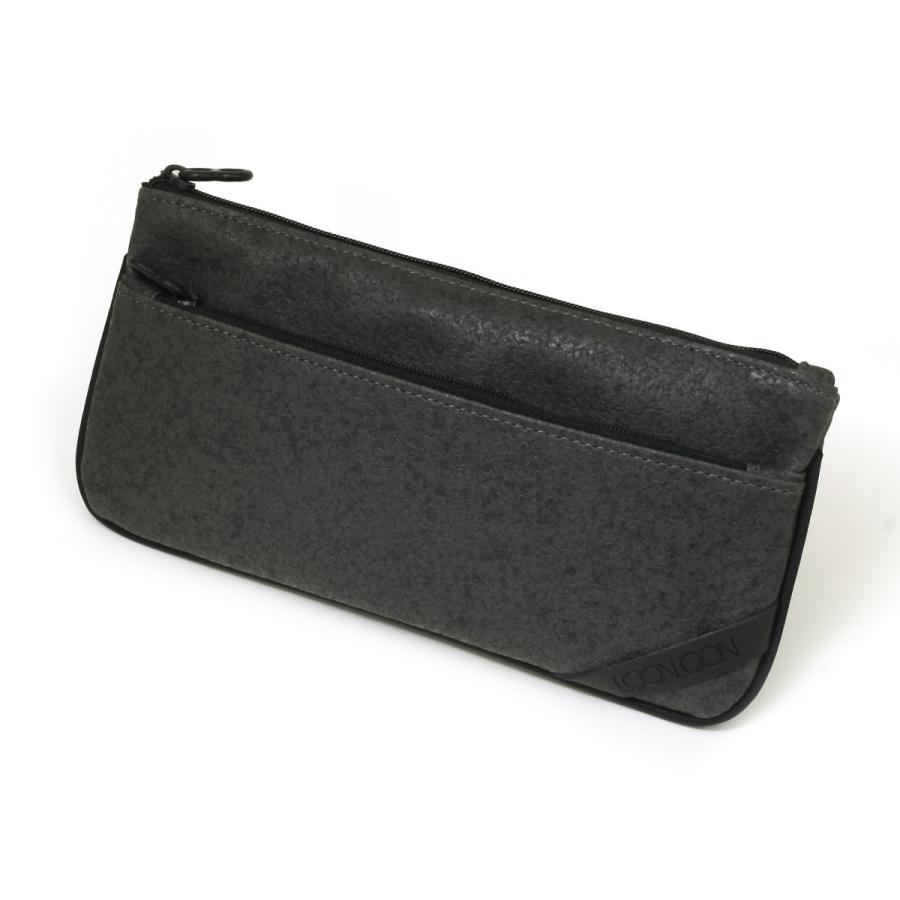 LOONLOON 363 ストーン ペンケース ダークグレー シンプル ガジェット