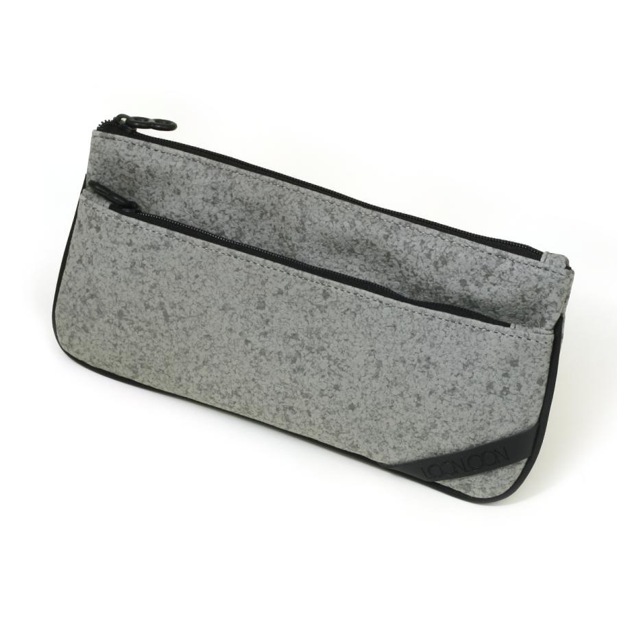 LOONLOON 363 ストーン ペンケース グレー シンプル ガジェット収納